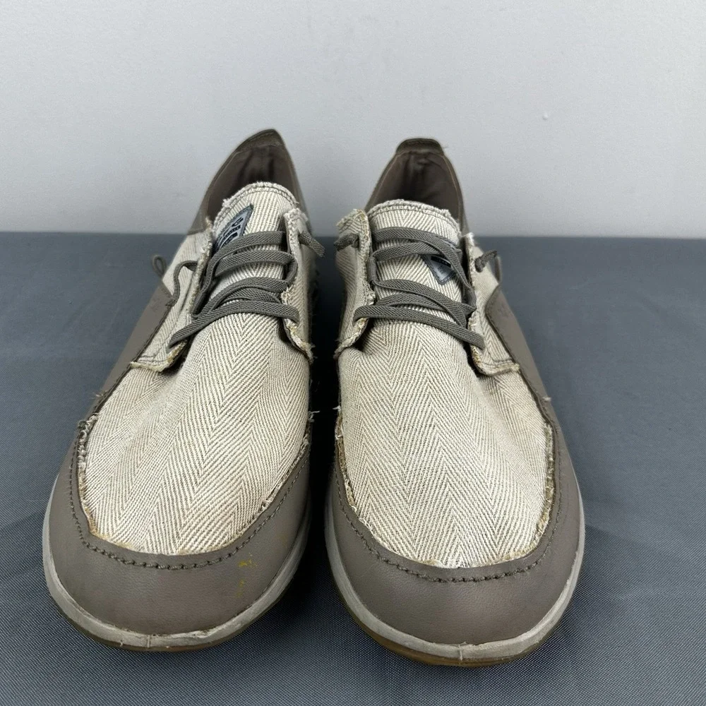 Columbia Bahama Vent PFG Laced Boat Deck Shoes Mens 15 Tan Beige